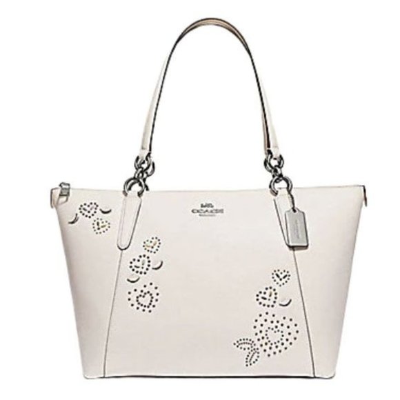 Coach‎ AVA TOTE WITH HEART BANDANA RIVETS $425 Brand New - Picture 1 of 13